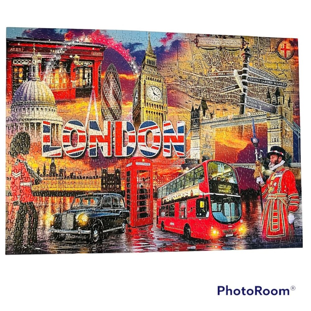 Ceaco Jigsaw Puzzle David McLean Cities London 1000 Pieces Poster 27x20 Inches